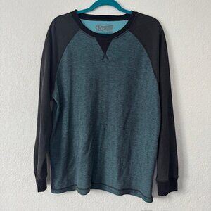 Men's Blue and Grey Long Sleeve Shirt‎ Comfort Warm